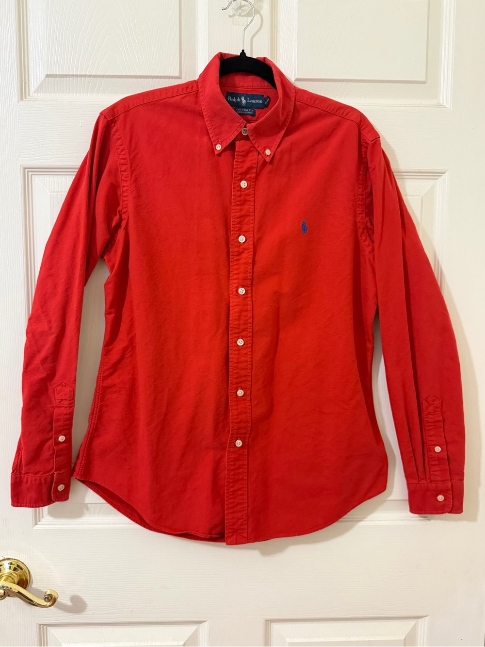 Ralph Lauren Men's Red Button-Down Oxford Shirt